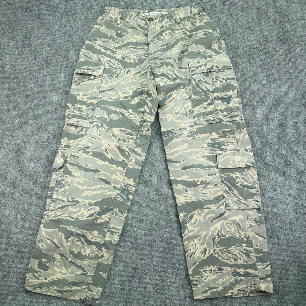 US Air Force Pants Mens 32S (Fit 30x29) Digital Tiger Stripe Camo Cargo Military